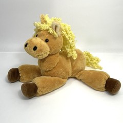 Horseadoodle Golden Horse Plush Yarn Mane 12” Vintage 2002 Princess Soft Toys