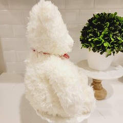 HALLMARK Plush Soft Teddy Bear Stuffed Animal Red And White Ribbon