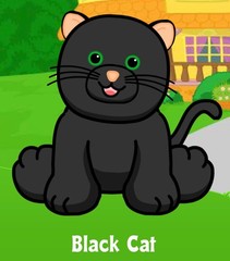 Webkinz Classic Black Cat – hm135 – Virtual Adoption Code Only