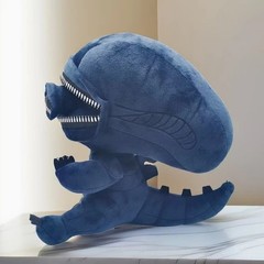 Alien Xenomorph Shaped Zipper Mouth Plush Soft Stuffed Animal Plush Toy for gift