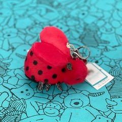 Jellycat Ladybug Plush Keychain Bag Charm Red Black Soft Cute NWT Gift