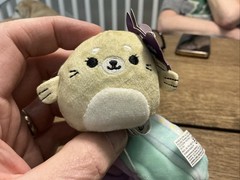 New Squishville 2” Mini-Squishmallow + Vehicle Blue Car, Baby Seal