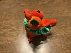 Petco Paw Pals Plush Red Ruff Dog 9″ Mascot Pumpkin Halloween Toy Plush Rare