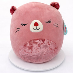Squishmallows Darlene Beaver 12″ Velvet Squad Plush BNWT HTF Soft Pink Stuffed