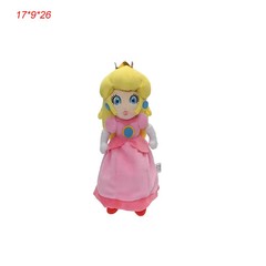 Princess Peach Super Mario Bros Plush Soft Toy Stuffed Doll Pink New