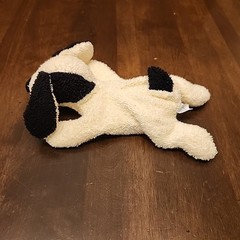 Vintage Russ Home Buddies Ringo the Dog #4166 Terry Cloth Plush Puppy Bean Bag