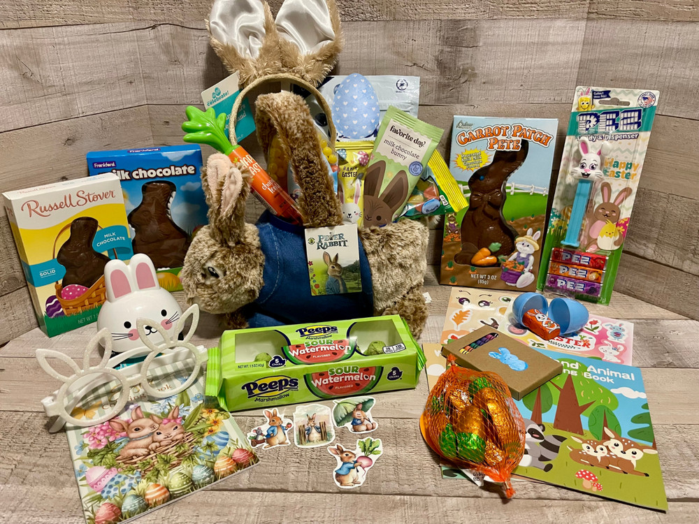 Peter Rabbit Boys Girls Kids Easter Basket W/ Easter Candy, Activities & Toys