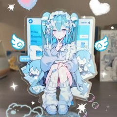 Hatsune Miku Stand Anime Acrylic Figure Cute Decor Kawaii
