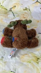 Mary Meyer Plush Reindeer Green Corduroy Antlers Multicolor Toy Stitched Eyes