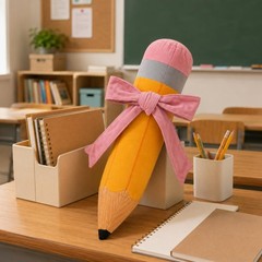 Cute Pencil Plush Pillow Classroom 17.7 in Large Crayon Throw Pillow Stuffy w…