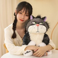 30-CM Black Cat Plush Toy Soft Stuffed Animal Pillow Cute Kawaii Kids Gift Doll