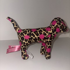 VICTORIA’S SECRET PINK MINI PLUSH LEOPARD PRINT DOG ( NO TAG )