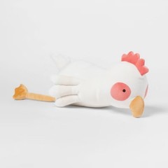 Chicken Weighted Plush Kids' Throw Pillow White