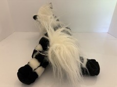 Aurora Plush Black White Paint Horse Spotted Stuffed Animal Floppy Bean Bag