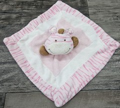 Animal Adventure Pink & Brown Smiling Zebra Lovey Giraffe HTF! Read!