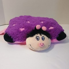 Pillow Pets PeeWee Dreamy Purple Ladybug 11” Plush Pink Spots Polka Dots