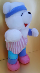 Aerobics 80’s Teddy Bear Plush Stuffed Soft Toy 12″ ACMI Jazzercise Head Band