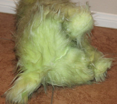 The Rushton Company large 23″ shaggy dog plush stuffed animal yellow green