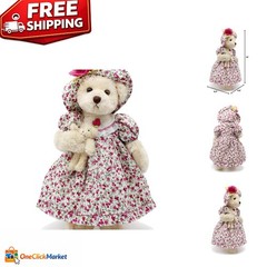 Cute 16-Inch Teddy Bear with Retro Design and Washable Materials – Safe for Kids