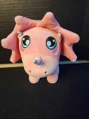SQUEEZEABLES Slow Rise Foam 8-inch Pink Triceratops Stuffed Animal Toy NWOT