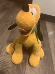 Disney Pluto Dog Plush Stuffed Animal Kids Toy Sit-up Style 8” Green Collar