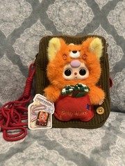 New! Baby Three Orange Fox Crossbody Bag – w/Moving Eyes & Card