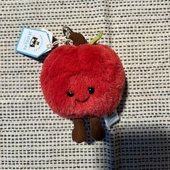Jellycat Red Apple Plush Keychain Bag Charm Cute Gift w/ Dust Bag NWT New
