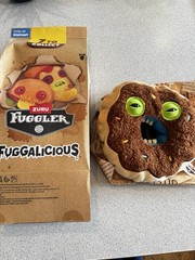 New Fuggler Fuggalicious Chocolate Covered Sprinkle Donut 9″ Plush Dernut Food
