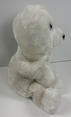 Dakin VTG 1976 Bearfoot Baby Snowfoot Polar Bear 10″ Plush White Fur Nut Shells