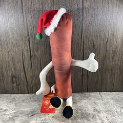 Rare Denny’s Grand Slam Breakfast Sausage Plush Stuffed 16″ Holiday Edition