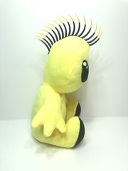 Punk Aliens Plush Bright Yellow Stuffed Animal Alien Spiked Hair New With Tag