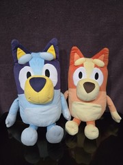 Lot Of 2 18 Inch Bluey Plush and 13 Inch Bluey Bingo Plush Dolls