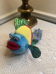 WEBKINZ BY GANZ PUCKER FISH HM438 NEW WITH UN USED TAG FISH #HM438 BY GANZ