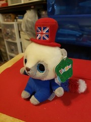 Yoohoo “Union Jack Hat” Bush Baby Collectible Plush Aurora World Tags 7″