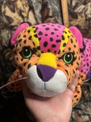 Lisa Frank Hunter Plush Rainbow Leopard Cheetah Stuffed Animal Large 24″ 1998