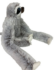Kellytoy White Black Sloth 16″ Stuffed Plush Animal Soft Glass Eyes