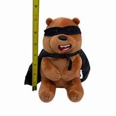 We Bare Bears Grizz 7” Plush Halloween Super Hero Villain Cape Mask Miniso