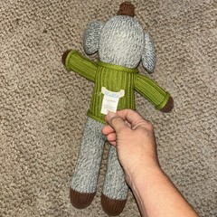 BlaBla Kids Knit Elephant Doll Hercule Green Sweater Derby Hat 18″ Peru