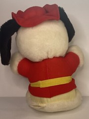 Deputy Dog Fired Department White Black Red Plush Stuffed Animal Toy 9 Inch VTG