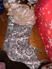 GORGEOUS TAPESTRY PAIR SERENDIPITY STOCKINGS CORDED EDGING