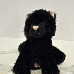 Webkinz Black Cat HM 135 Soft Plush Stuffed Animal Ganz 8 Inches No Code