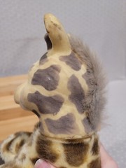 1994 Vintage Zoo Borns Ed Kaplan Baby Giraffe Flocked Head Plush Toy 11″