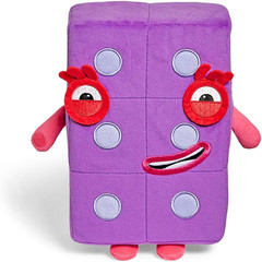 Numberblock Six Playful Pal, Plush Figure Toys, Numbers for Toddlers, Cute Stuff