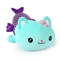Cute Kitten Mermaid Plush Toy Stuffed Animal Kitty Soft Mermaid Cat Plush Pil…