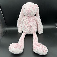 Macy’s First Impressions Frosted Pink Bunny Rabbit 20“ Plush Long Ears Limbs