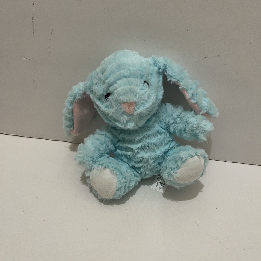 Hobby Lobby Blue Plush 6″ Bunny Rabbit Stuffed Animal Pink Ears Soft Easter Toy