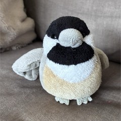 GANZ Webkinz Bird Mini Plush Black White Beige Retired Bean Bag 2007 HM116