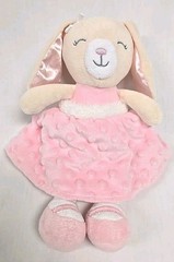 Baby Starters Bunny Rabbit Pink Satin Ears Plush Baby Girl Lovey Minky Ballerina