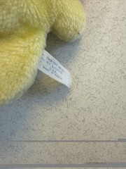 Vintage Eden Pastel Yellow Clown Plush Stuffed Animal Bell Rattle Sleeping Hat