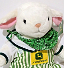 John Deere Lamb Sheep Plush 12″ Striped Overalls Stuffed Animal Toy w/Tag